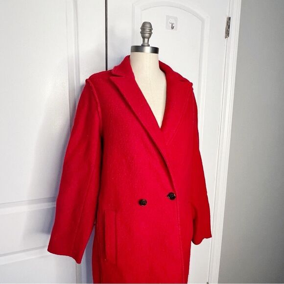 J. Crew Daphne topcoat coat jacket in Italian boiled wool Red Size 6 - Picture 4 of 11
